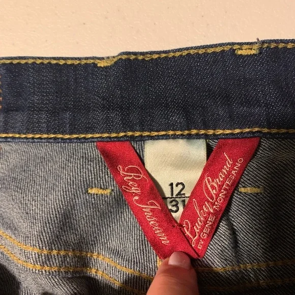 Lucky Brand Jeans By Gene Montesano Reg Straight Leg Classic Cotton Size 12/31 - Picture 3 of 13